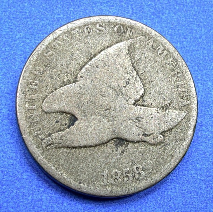 1858 Flying Eagle Cent AG Honest Wear Pre Civil War First Small Cent Type Coin