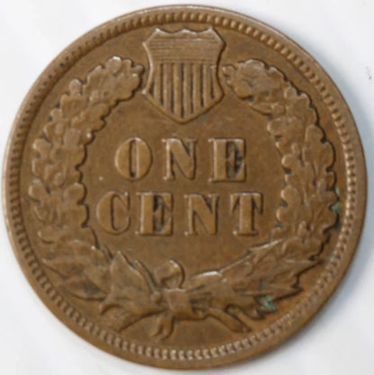 1909 Indian Head Cent Good-Fine (G-F) Average Circulated Condition Copper Penny