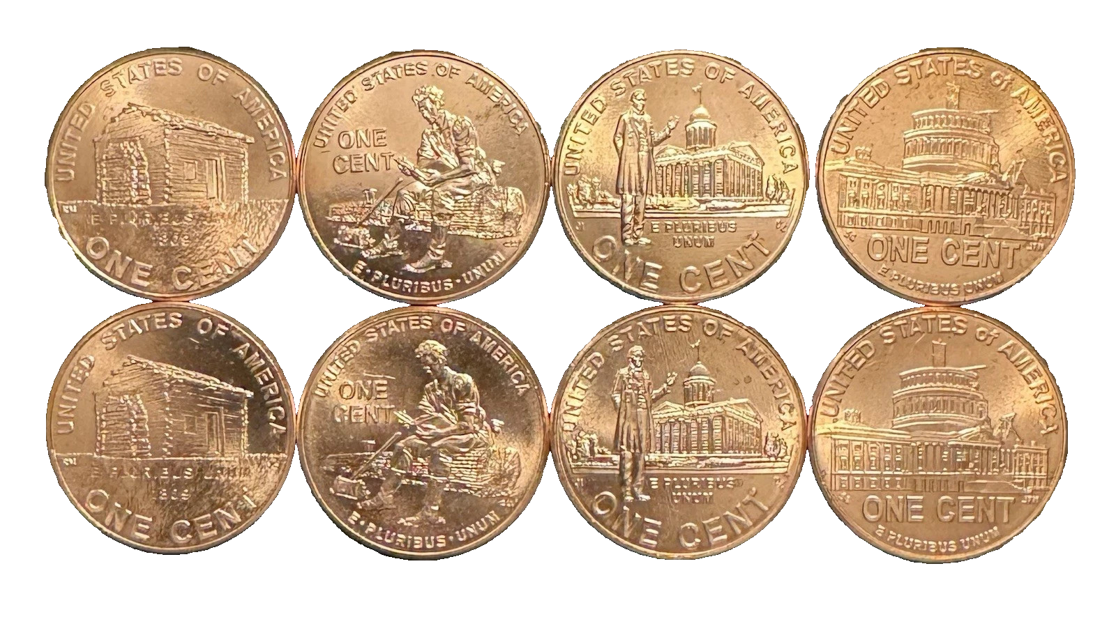 🔥 2009 Lincoln Bicentennial Cent P&D Brilliant Uncirculated 8 Coin Set