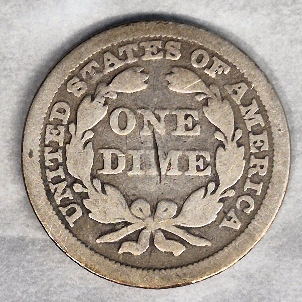1851 Seated Liberty Dime 10C Philadelphia 90% Silver Pre-Civil War Good+