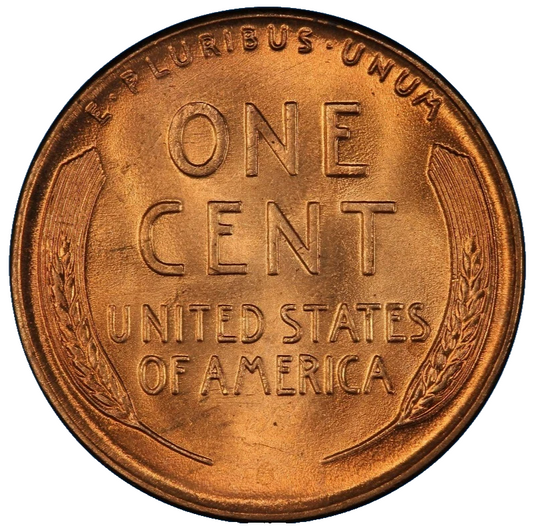 1949  Lincoln Wheat Cent Choice BU RED 1c BRILLIANT UNCIRCULATED From OBW Roll