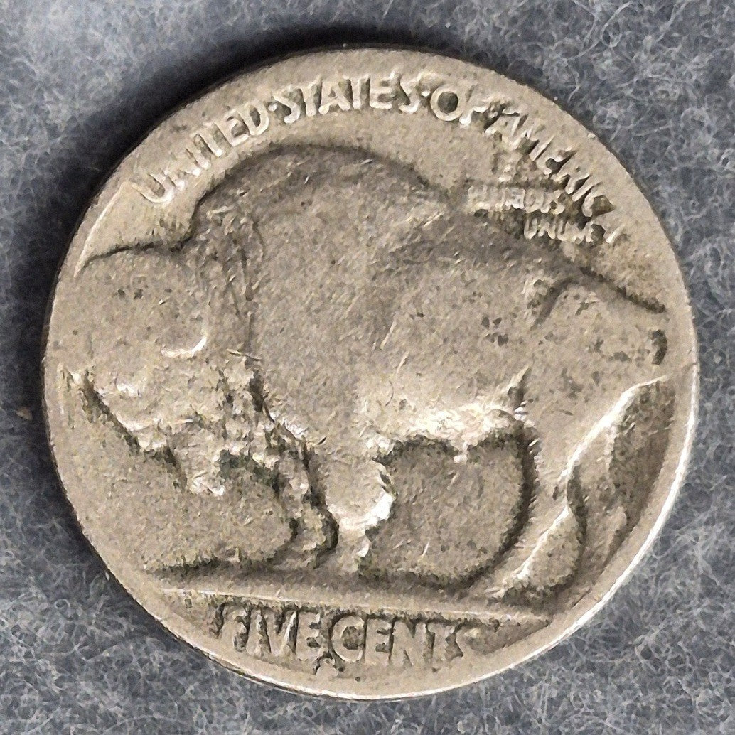 1928-S Buffalo Nickel 5C Indian Head San Francisco Mint Low Mintage 6.9M Coin AG