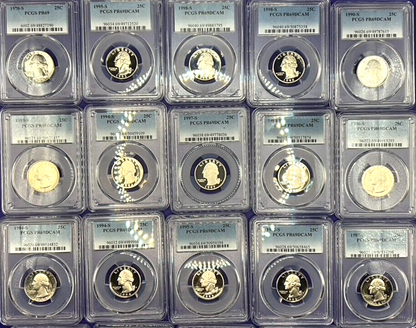 🔥LOT OF 3 - PCGS Graded Washington Quarter PR69DCAM PROOF Coins 🔥