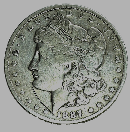 1887-O Morgan 90% Silver Dollar Strong F-VF Features $1 US Coin