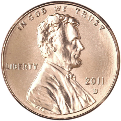 ✅ 2011 D Lincoln Penny Shield Cent BRILLIANT UNCIRCULATED US Mint 1c Coin