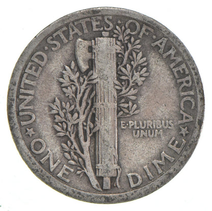 1920 P Mercury 90% SILVER Dime G-VG Average Circulated Condition