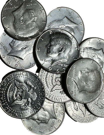 1965-1970 Kennedy Half Dollars 40% SILVER Coin Random Selection