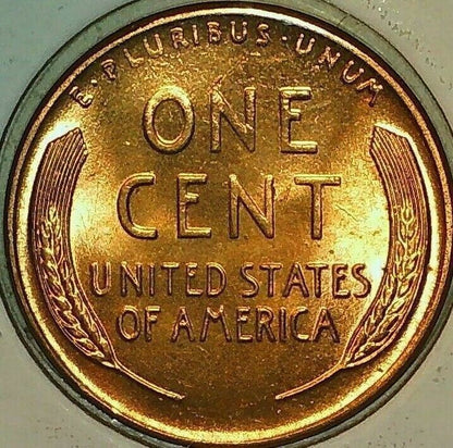 ✅ 1958 P Lincoln Wheat Cent Choice BU 1c BRILLIANT UNCIRCULATED RED From OBW