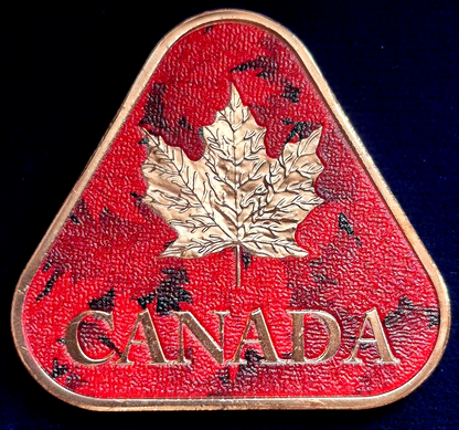 2024 1oz Triangular Colorized Canadian Maple Leaf Copper Bars (Beautiful)