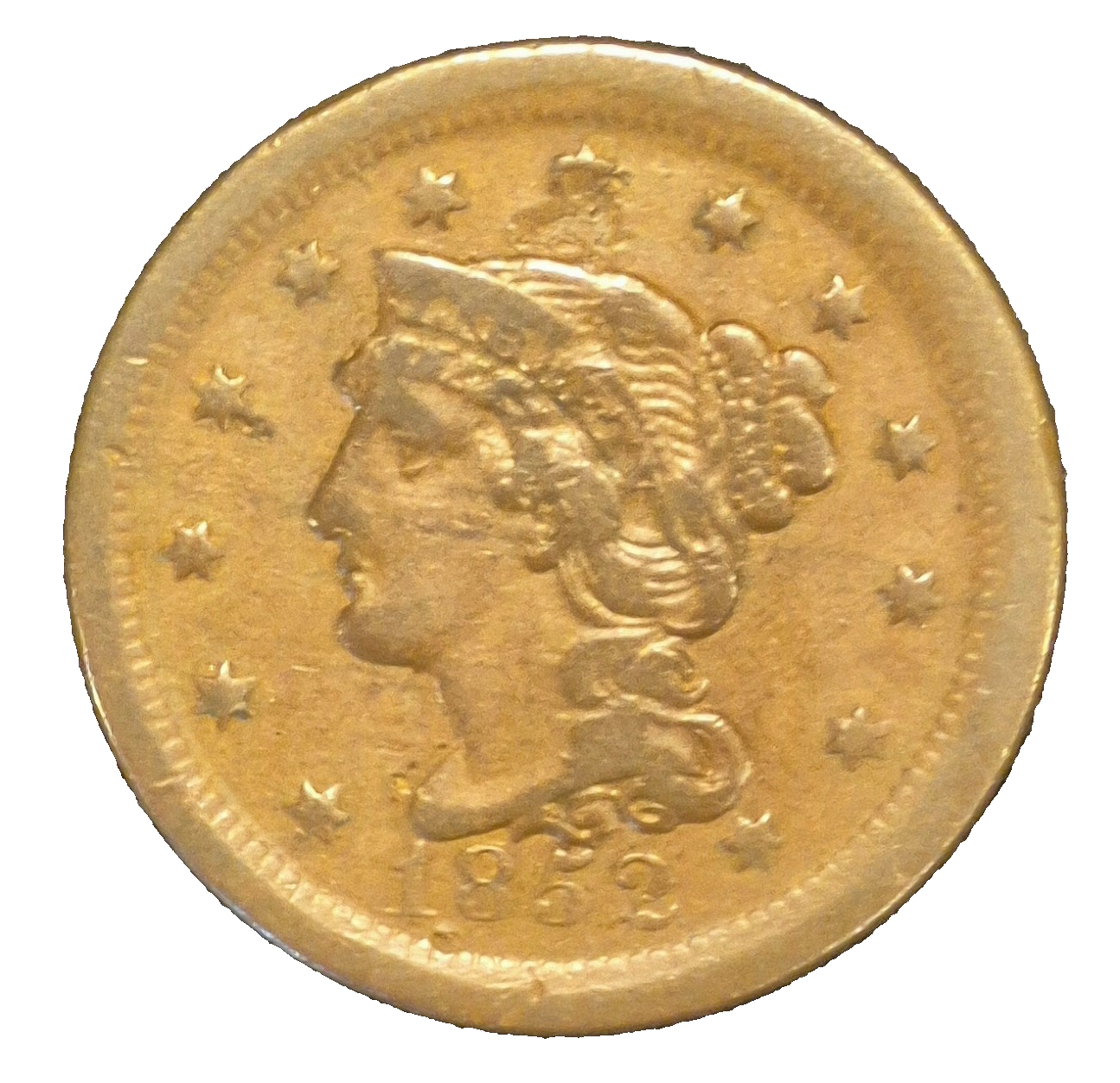1852 Braided Hair Large Cent N17 R1 GSID 1156 Fine-Very Fine Features