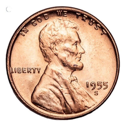 ✅  1955 P/D/S BU Uncirculated 3 COIN SET Lincoln Wheat Cents Choice RED Beauties