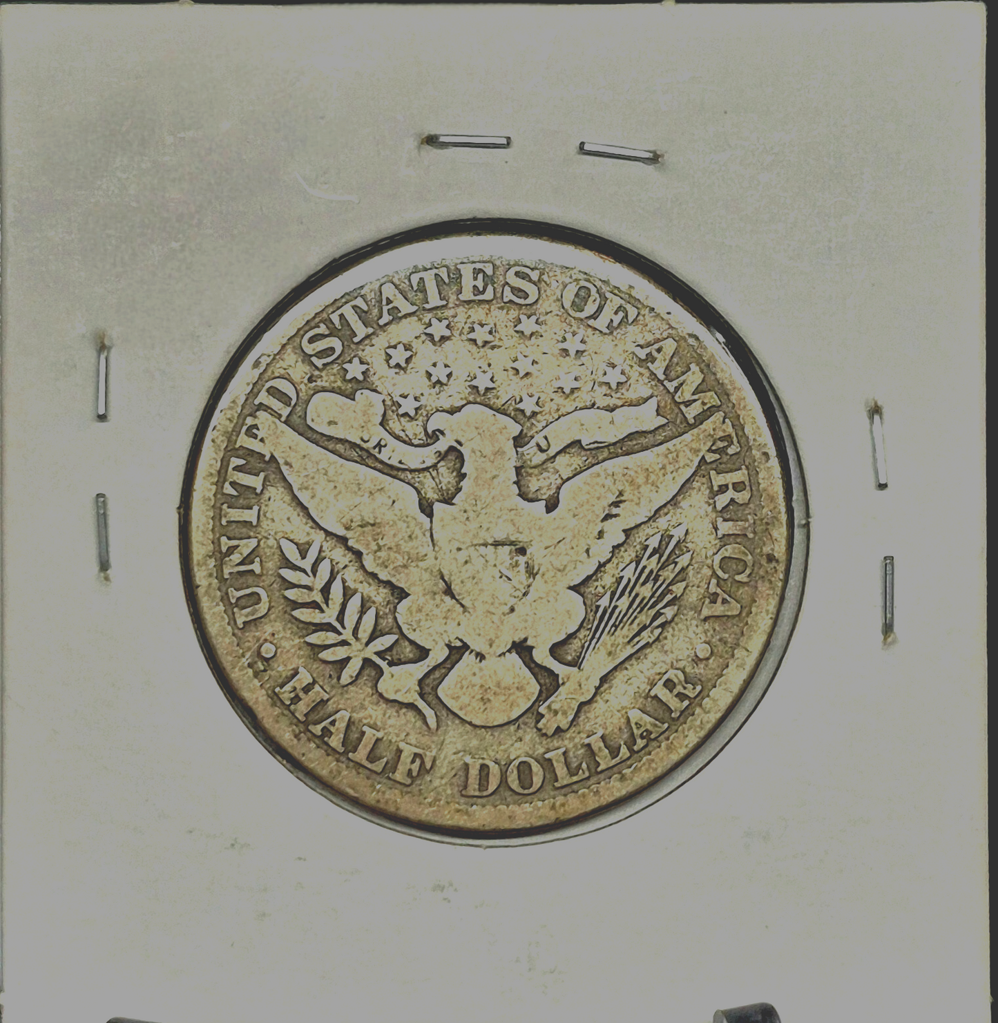 1900 Barber Half Dollar 90% Silver Good Features Full Rims Partial Motto 50C
