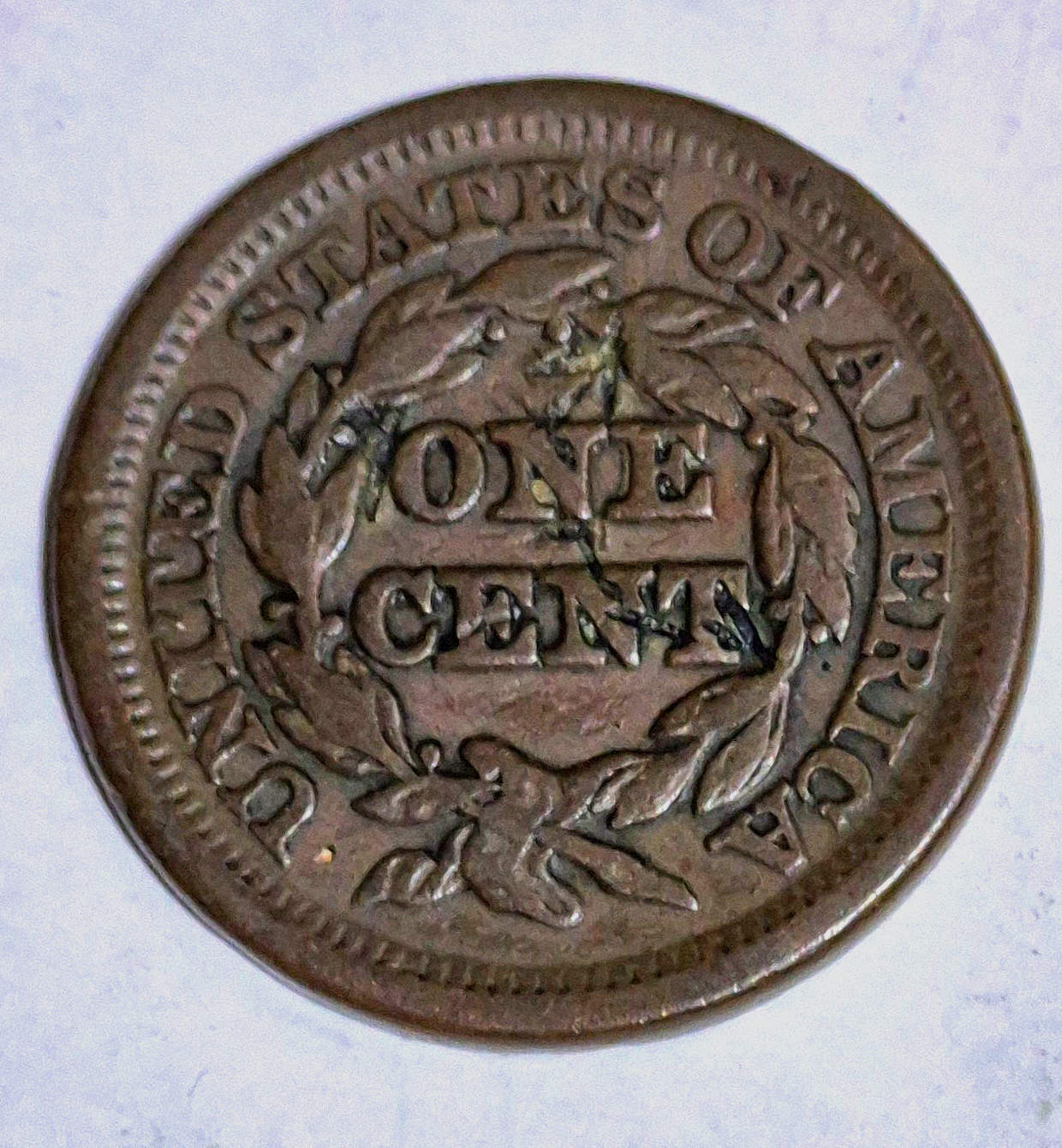 1846 Braided Hair Large Cent N17 R3 Small Date Strong VF-XF Features 1C Liberty