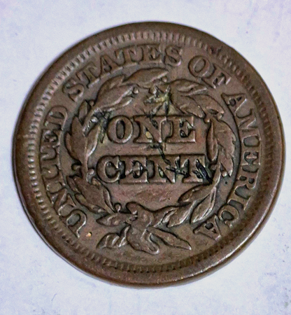 1846 Braided Hair Large Cent N17 R3 Small Date Strong VF-XF Features 1C Liberty