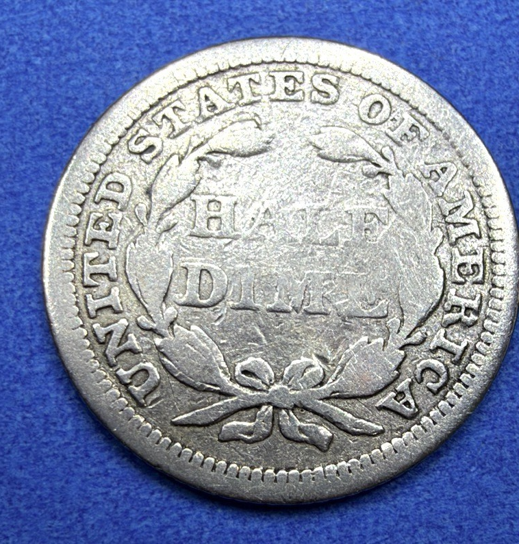 1853 Seated Liberty Half Dime Arrows at Date 90% Silver Fine Bold Date Type Coin
