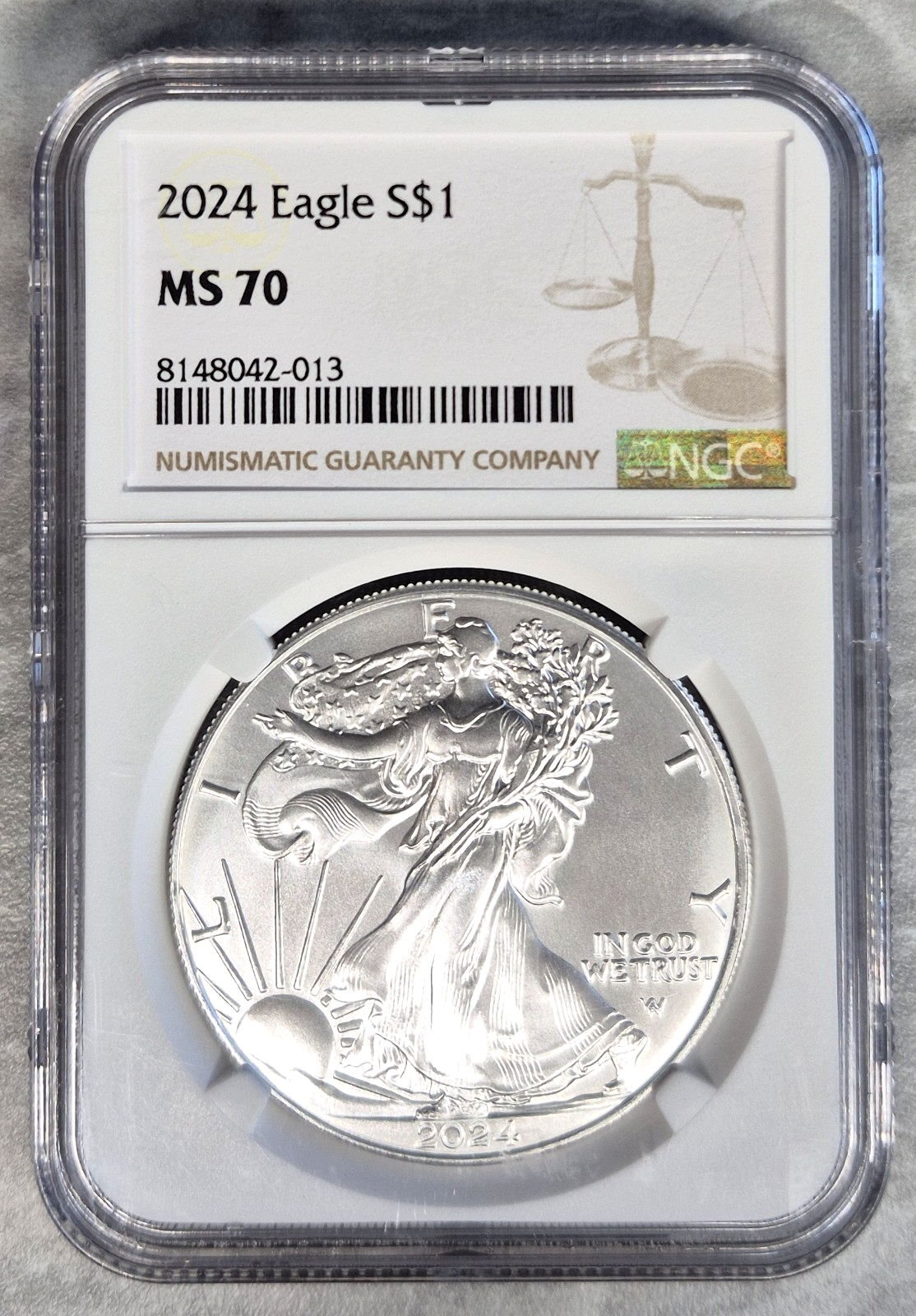 2024 American Silver Eagle NGC MS70 Perfect Grade Type 2 Landing Eagle 1 oz $1