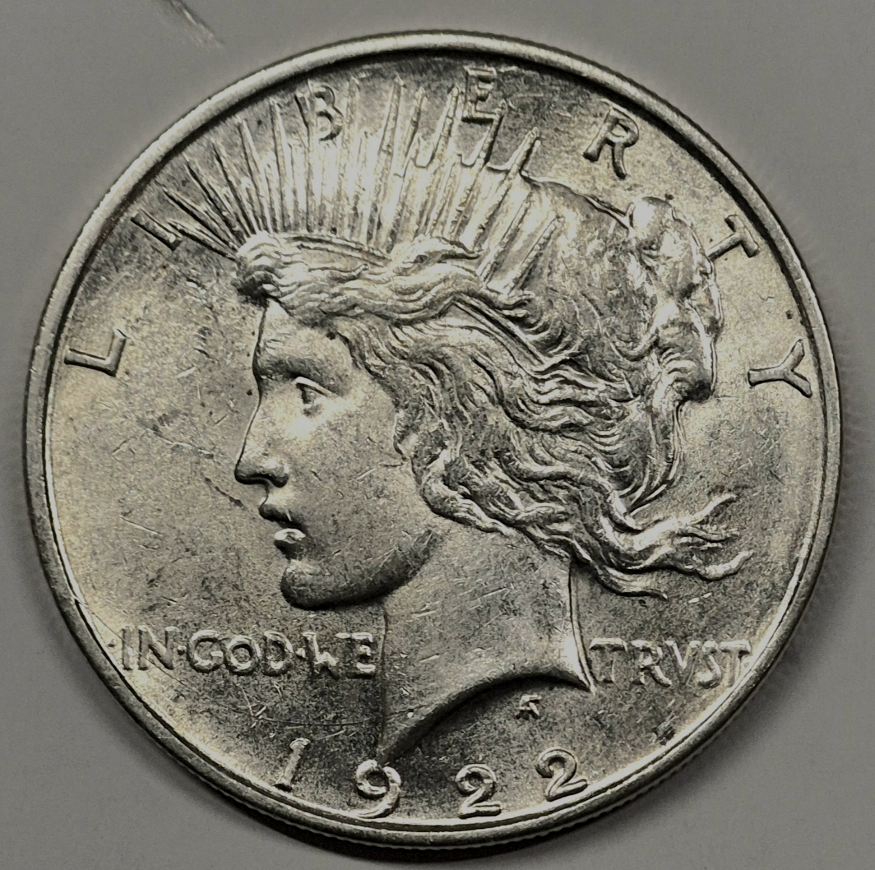 1922-D Peace Silver Dollar Well Stuck 90% Silver with Strong AU-MS Feature $1