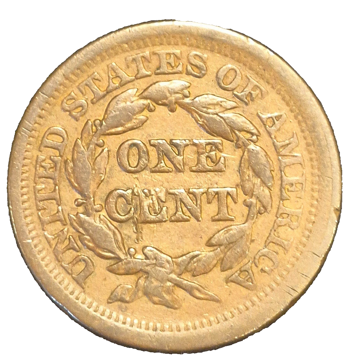 1852 Braided Hair Large Cent N17 R1 GSID 1156 Fine-Very Fine Features