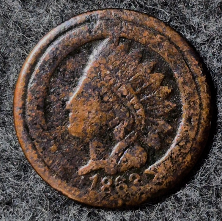 1863 Civil war token Indian head/ Not one cent .  F-95/368a    Scarce