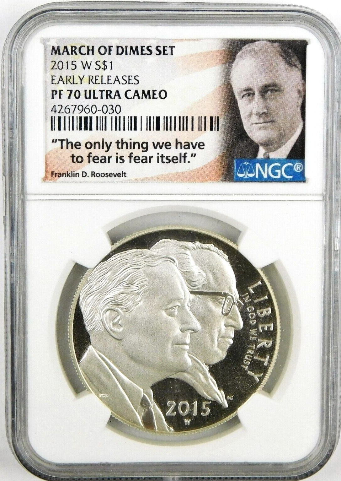 2015-W $1 March of Dimes Commemorative Silver Dollar NGC PF70 UC ER PROOF COIN