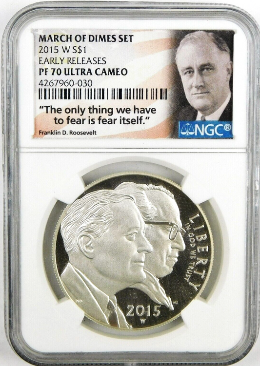 2015-W $1 March of Dimes Commemorative Silver Dollar NGC PF70 UC ER PROOF COIN