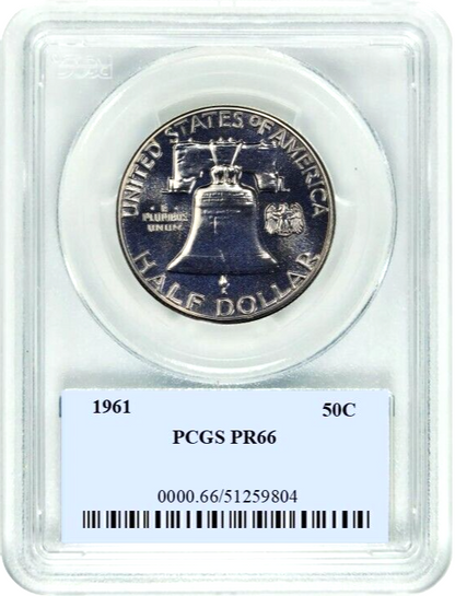 1961 Franklin Half Dollar Proof 50C PCGS PR66 Founding Father Series Photo Label