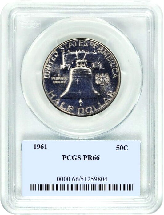 1961 Franklin Half Dollar Proof 50C PCGS PR66 Founding Father Series Photo Label