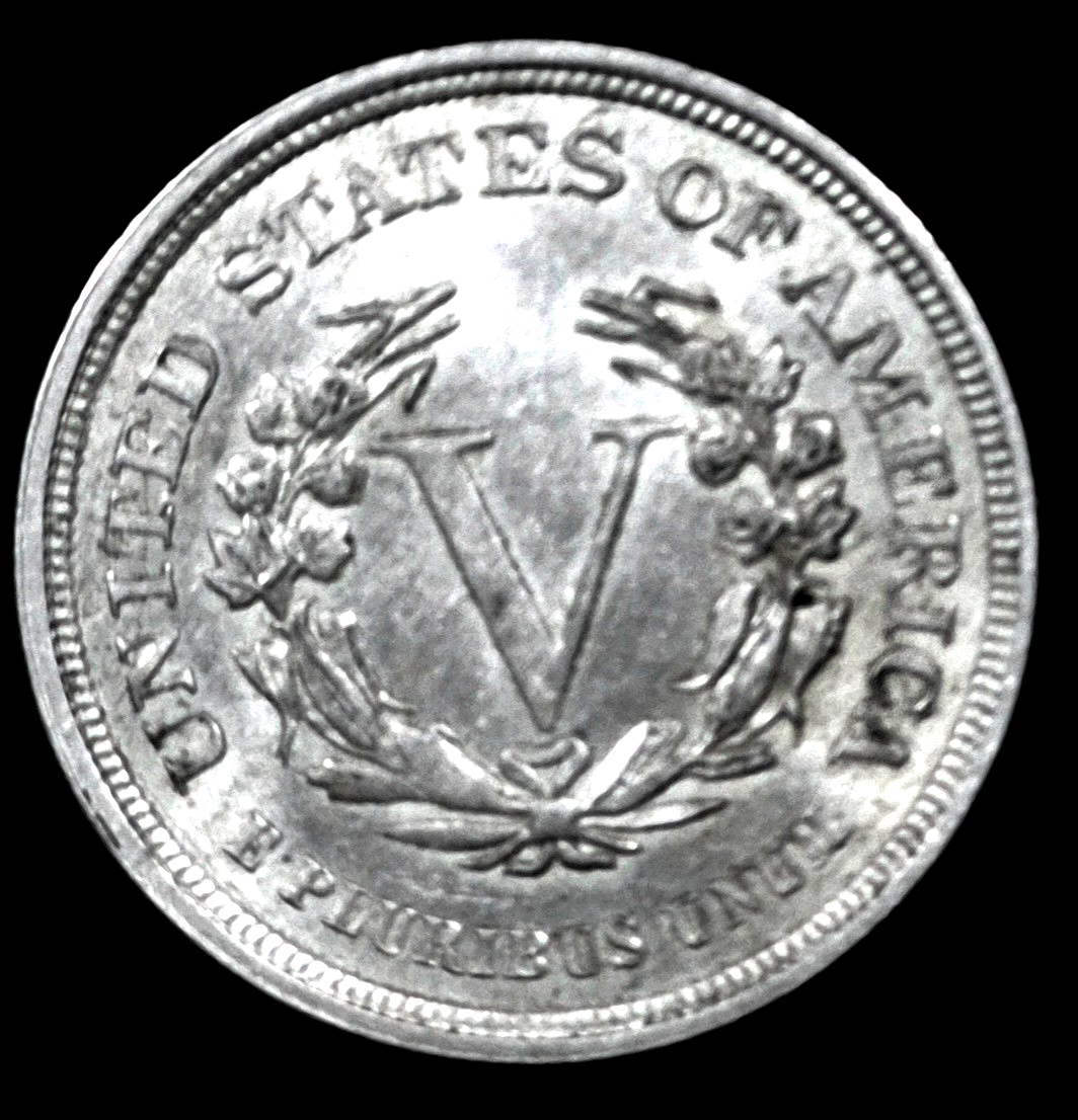1883 V Nickel NO CENT First Yr of Issue MS+ Features Very Rare Rev Die Crack
