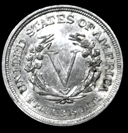 1883 V Nickel NO CENT First Yr of Issue MS+ Features Very Rare Rev Die Crack