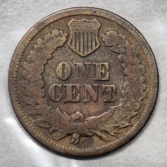 1869 Indian Head Cent Penny 1C G+ Good Semi Key Date Low Mintage Bronze US Coin