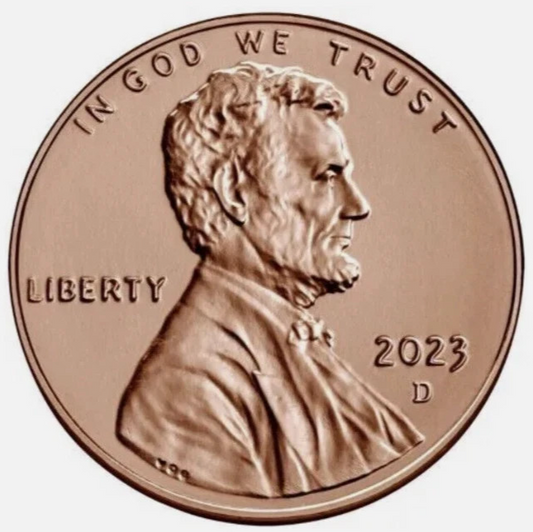 2023 D Lincoln Shield Cent Denver Mint RED BU Uncirculated Coin from Bank Roll
