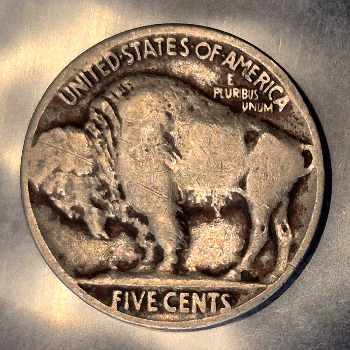 1934 Buffalo Nickel 5C Indian Head Five Cents Philadelphia Full Bold Date VG+