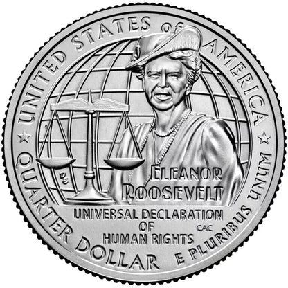 2023 P&D Eleanor Roosevelt American Women Quarters 2 Coin Set GEM BU 