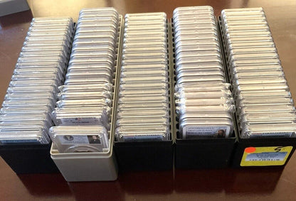 ✅ {Lot of 20} Dollars & Halves 👍PCGS Graded UNCIRCULATED Coins 💰+ Case & Bonus