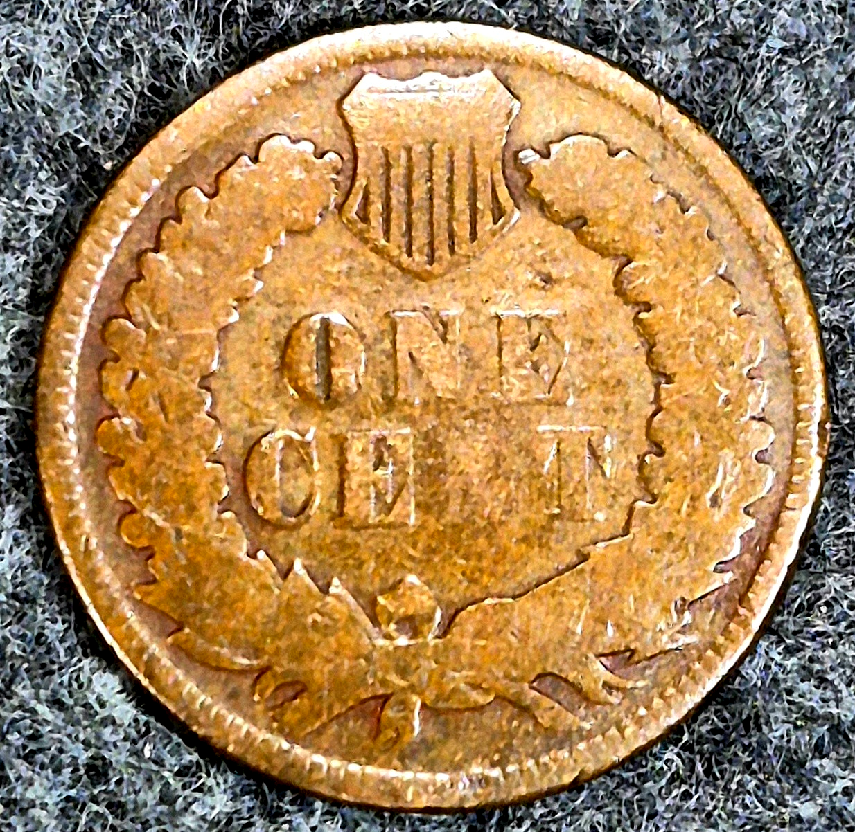 1873 Indian Head Cent Penny Good Features, Open 3, Receive Coin Pictured 1C