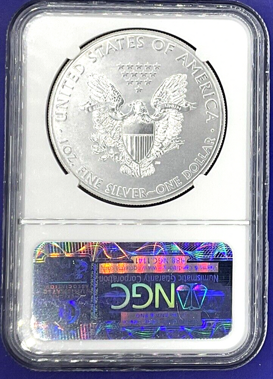 2014 American Silver Eagle NGC MS70 EARLY RELEASES Elizabeth Jones Signed Label