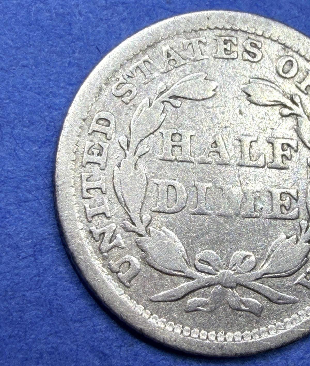 1857 Seated Liberty Half Dime H10C 90% Silver F Fine Pre Civil War Type Coin