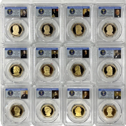 2007-2016 Presidential Dollars PCGS PR69DCAM Complete 39 Proof Coins Set + Case