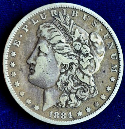 1884 O Morgan $1 Dollar 90% Silver Nice Strong VF Features With Great Toning