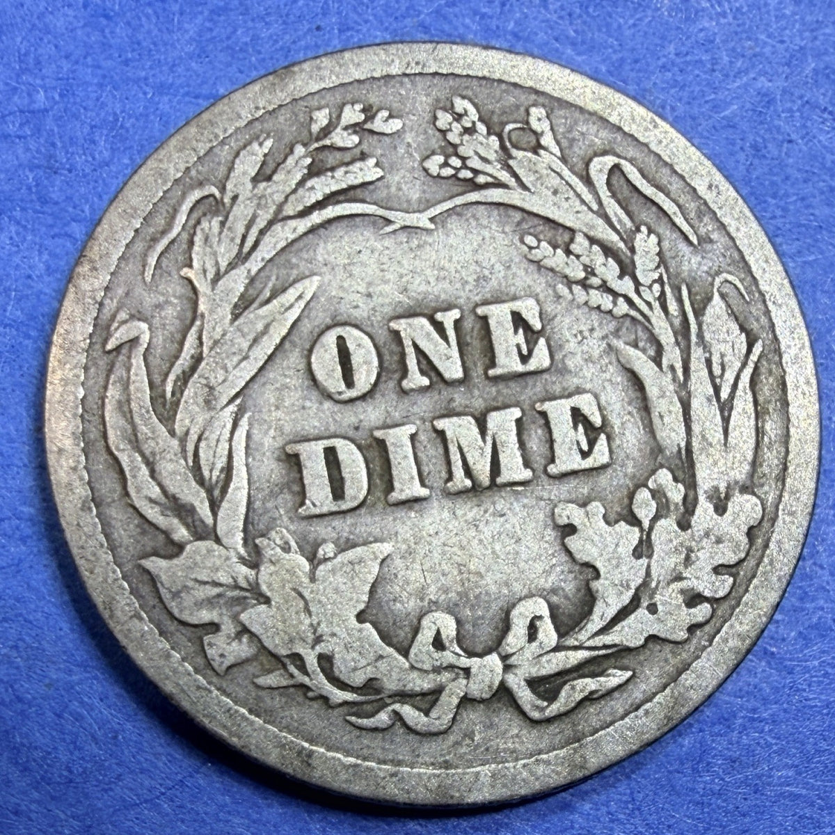 1907 Barber Dime 10C F Fine Philadelphia Mint 90% Silver US Coin