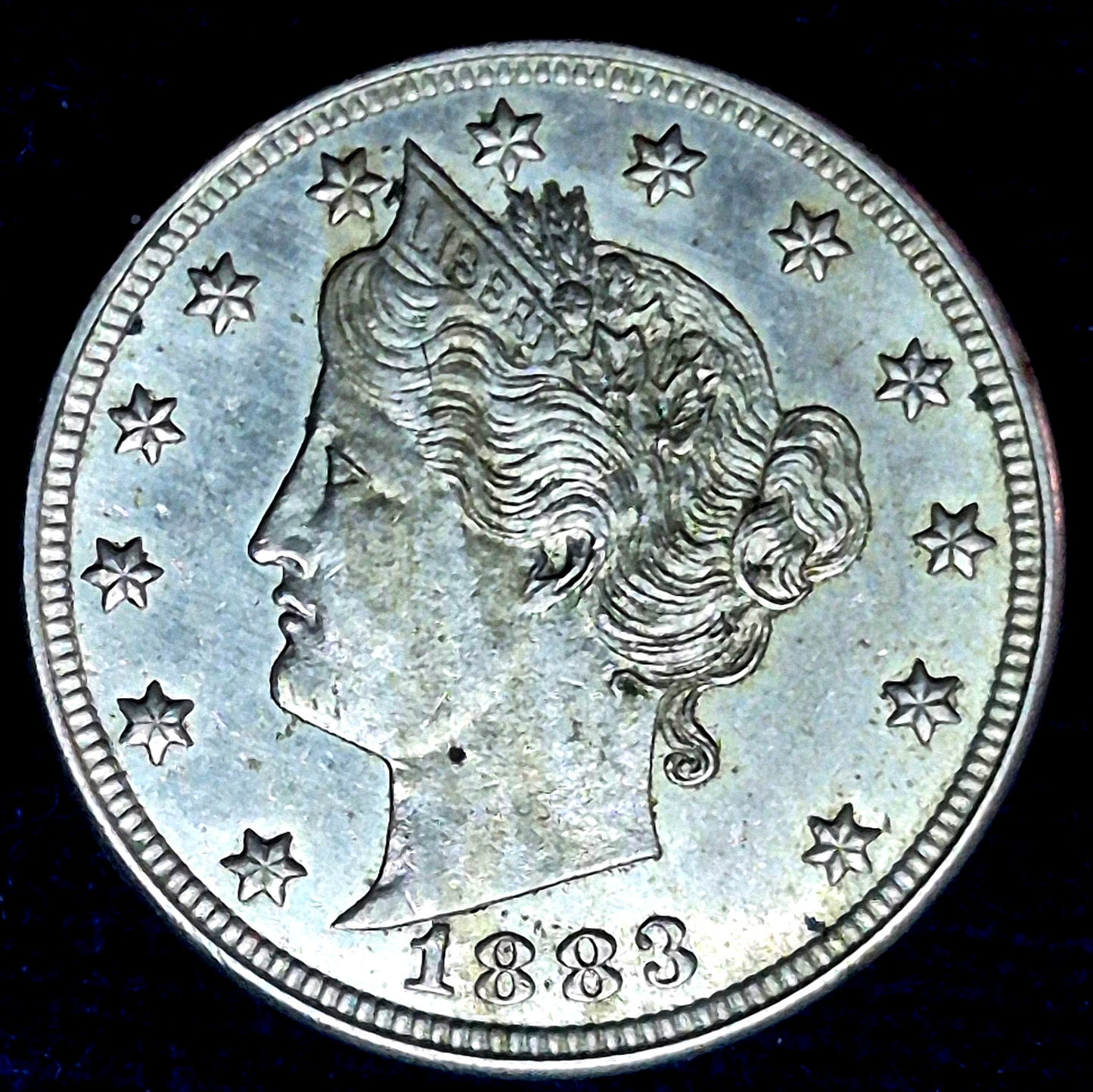 1883 No Cents Liberty V Nickel Strong MS++ Features Excellent Luster & Toning 5C