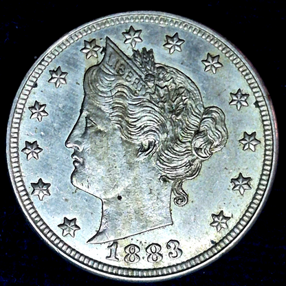 1883 No Cents Liberty V Nickel Strong MS++ Features Excellent Luster & Toning 5C