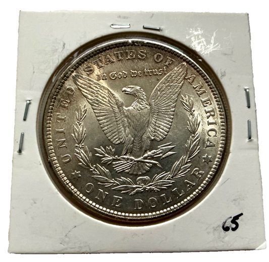1886 Morgan 90% Silver Dollar Crisp Strike & Sharp, Strong MS Features BU Coin