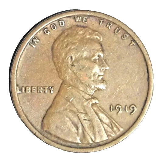 1919-P Better Date Lincoln Wheat Cent G-VG Good-Very Good Condition 106 Yrs Old