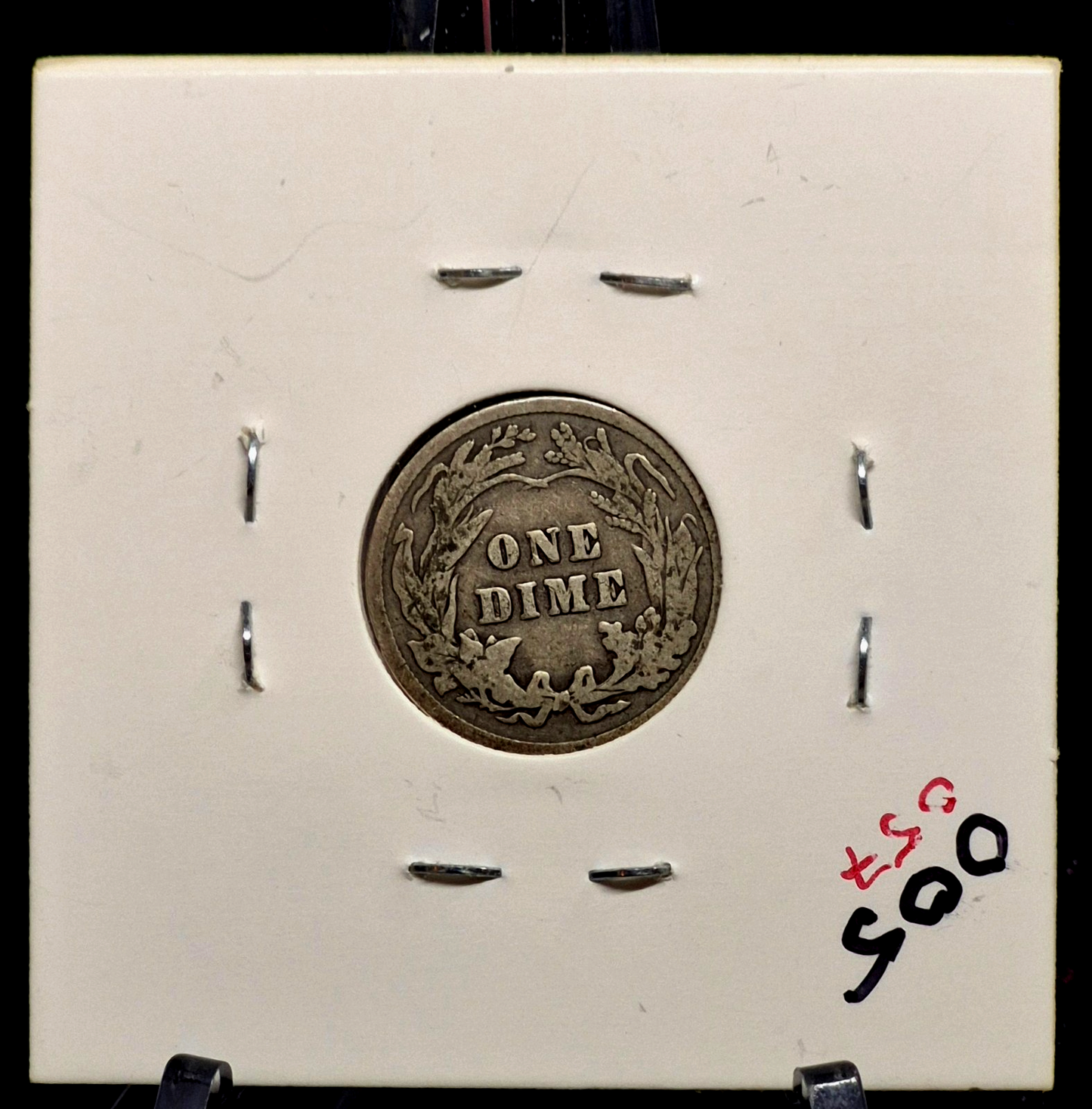 😲"OFFSET STRIKE ERROR" 1908 Barber Dime 90% Silver VG-F Feature & CCW Rotation2