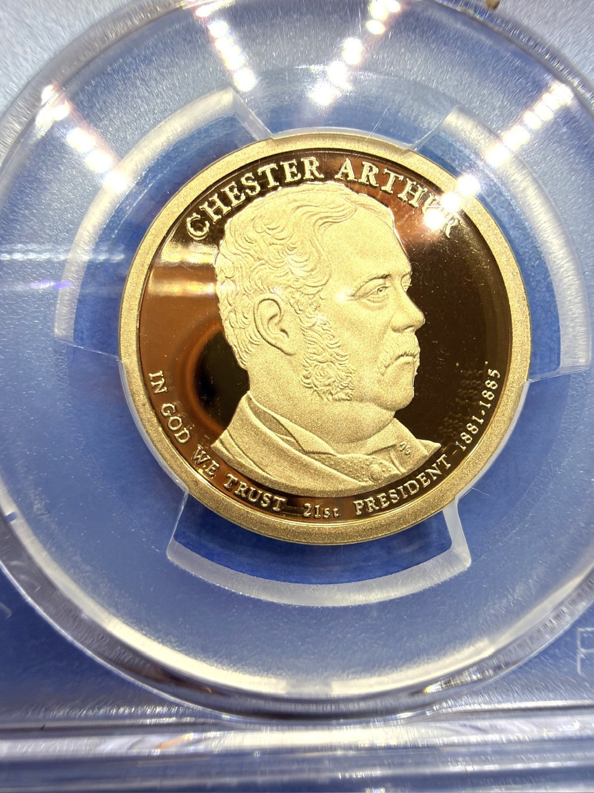 2012-S Chester A Arthur Presidential Dollar $1 PCGS PR70DCAM Deep Cameo Proof