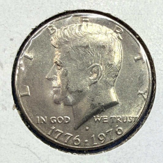 1976-D Kennedy Bicentennial Half Dollar 50C BU Independence Hall Denver Mint