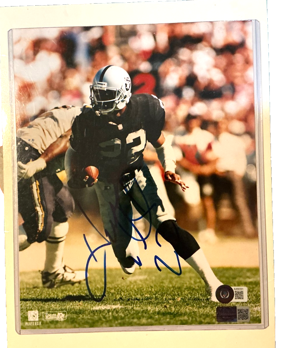 🏈 Napoleon Kaufman Signed 8x10 Licensed Photo COA: BAS Beckett Oakland Raiders