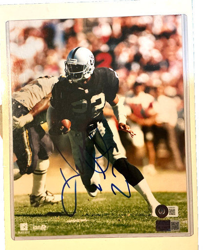 🏈 Napoleon Kaufman Signed 8x10 Licensed Photo COA: BAS Beckett Oakland Raiders