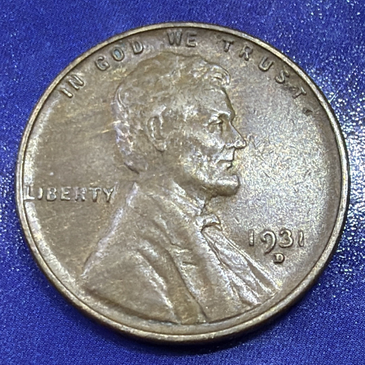 1931-D Lincoln Wheat Cent 1C XF Extremely Fine US Coin Denver